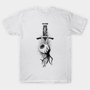 Dagger and Eye (black version) T-Shirt